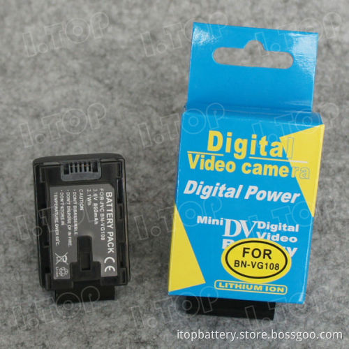 Portable battery pack for BN-VG108 JVC batteries,3.6V 860mAh, Made in china